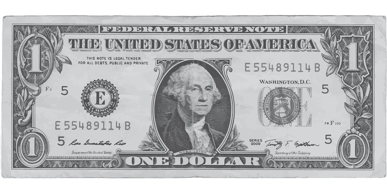 George Washington var USA:s första president. Han finns idag på 1-dollarsedeln.