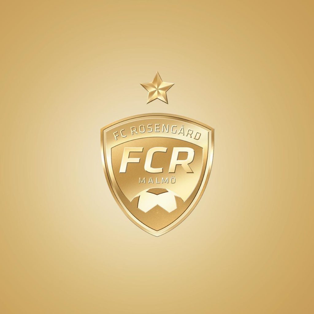 FC Rosengårds logga i guld
