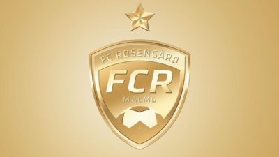 FC Rosengårds logga i guld