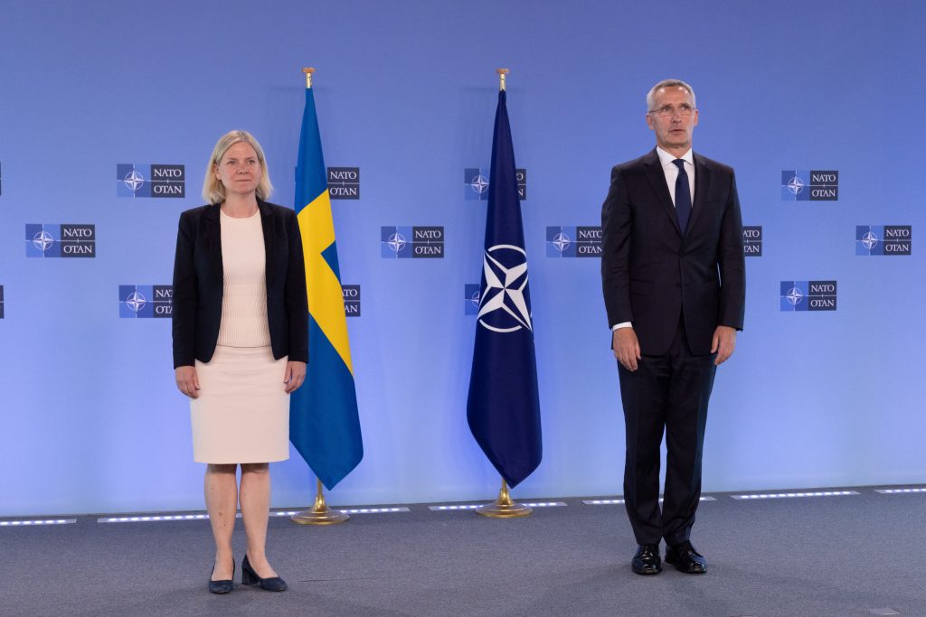 Sveriges statsminister Magdalena Andersson och Nato-chefen Jens Stoltenberg.